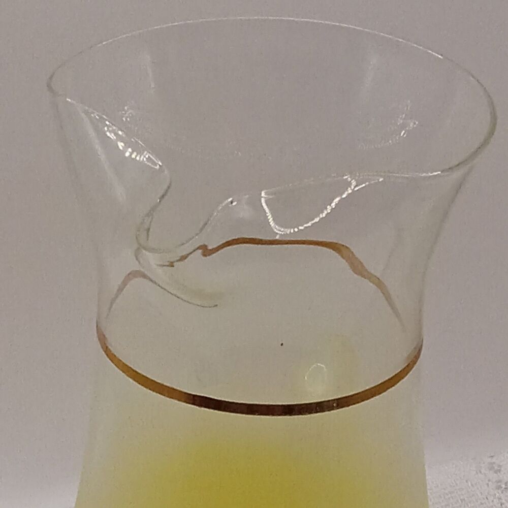 BLENDO Yellow MCM Glass Pitcher 24 OZ Ombre Ice Lip 9 inch - Picture 5 of 11